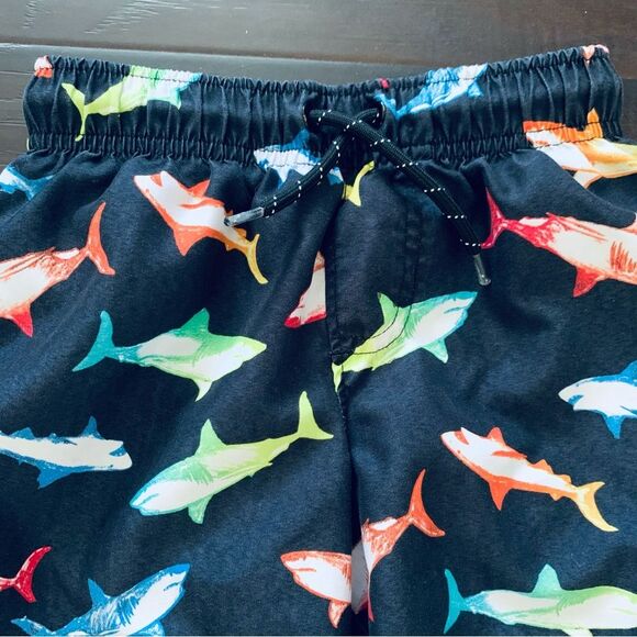Wonder Nation Toddler/Little Kids Shark Graphic Print Swim Trunk Shorts | XS 4/5 - Picture 2 of 6